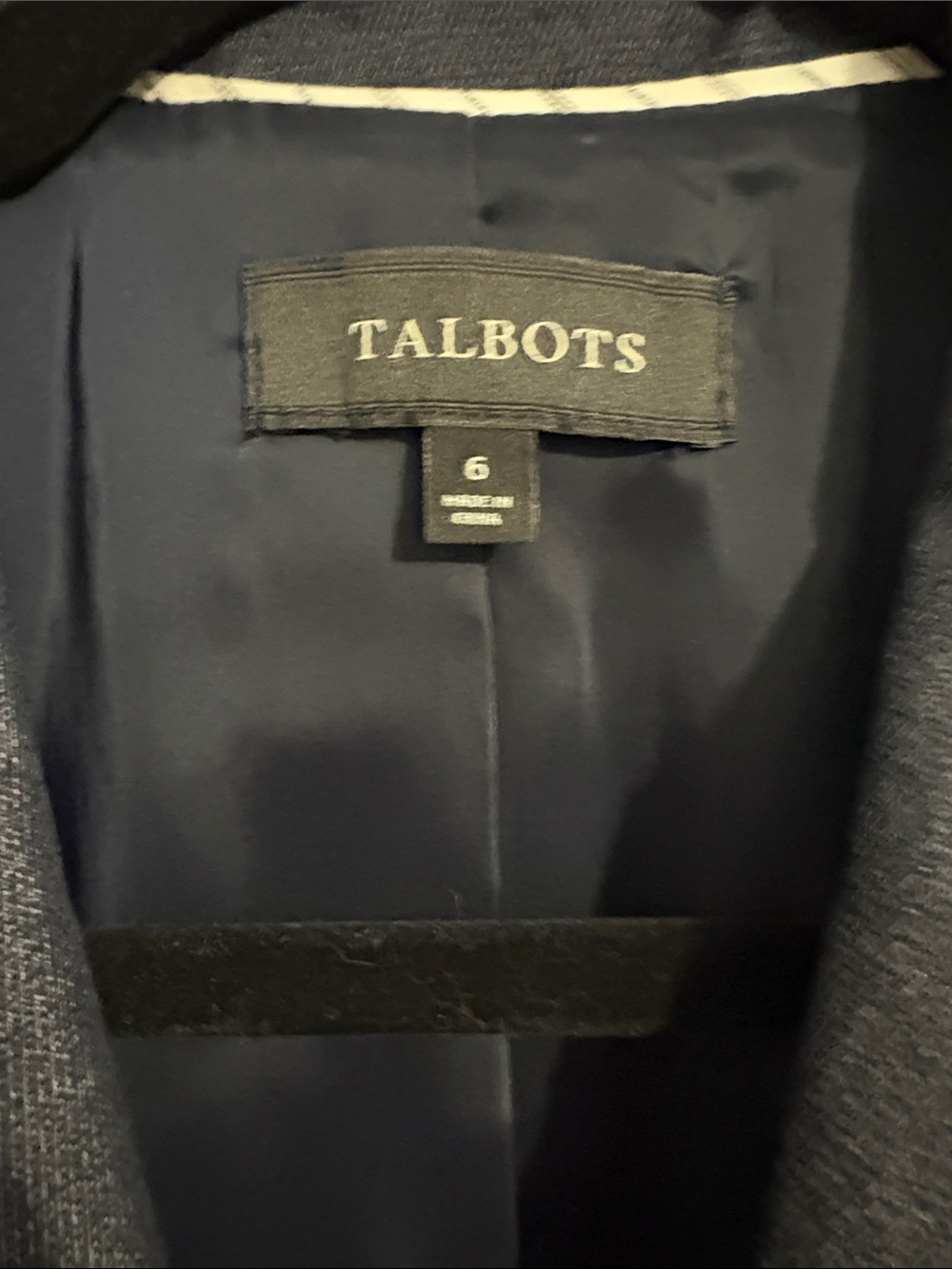 Talbots Dark Navy Structured Two-Button Blazer - Picture 3 of 6